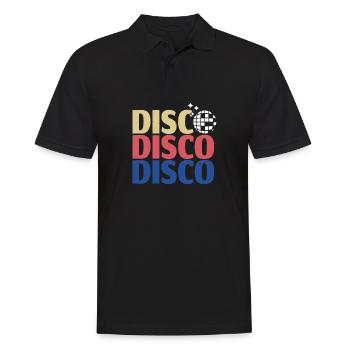 Disco - Men's Polo Shirt - black - Front - Kai (181cm)