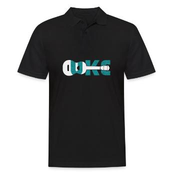 Ukulele - Männer Poloshirt - Schwarz - Vorne - Kai (181cm)