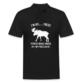 Chemise Funny Moose Hunter - Funny Moose Hunting Gif - Polo Homme - noir - Devant - Kai (181cm)