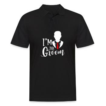 Cadeau de marié de mariée Bachelorette Party - Polo Homme - noir - Devant - Kai (181cm)