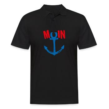 Anker Moin - Männer Poloshirt - Schwarz - Vorne - Kai (181cm)