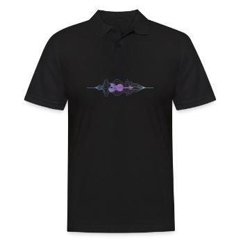 Violin Viola Cello Bass Artistic Music Sound Wave - Männer Poloshirt - Schwarz - Vorne - Kai (181cm)