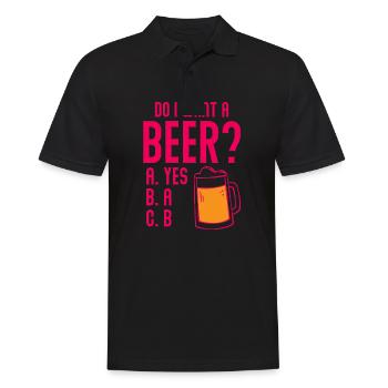 Beer craft beer - Men's Polo Shirt - black - Front - Kai (181cm)