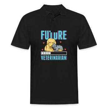 Future Veterinarian Vet Student Funny Dogtor - Polo Homme - noir - Devant - Kai (181cm)