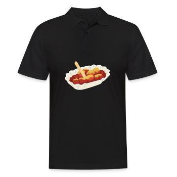Currywurst - Men's Polo Shirt - black - Front - Kai (181cm)
