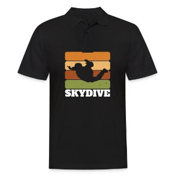 Skydive - Männer Poloshirt - Schwarz - Vorne - Kai (181cm)