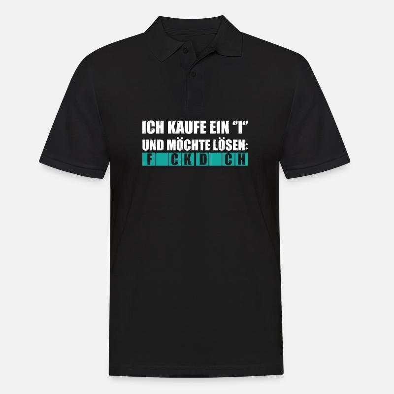 Fick dich - Männer Poloshirt - Schwarz