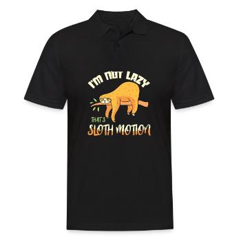 Sloth sloth gift sloth - Men's Polo Shirt - black - Front - Kai (181cm)