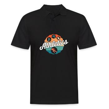 Leichtathletik - Männer Poloshirt - Schwarz - Vorne - Kai (181cm)