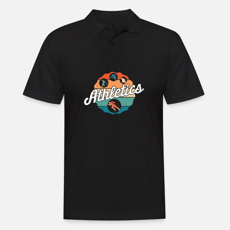 Leichtathletik - Männer Poloshirt - Schwarz