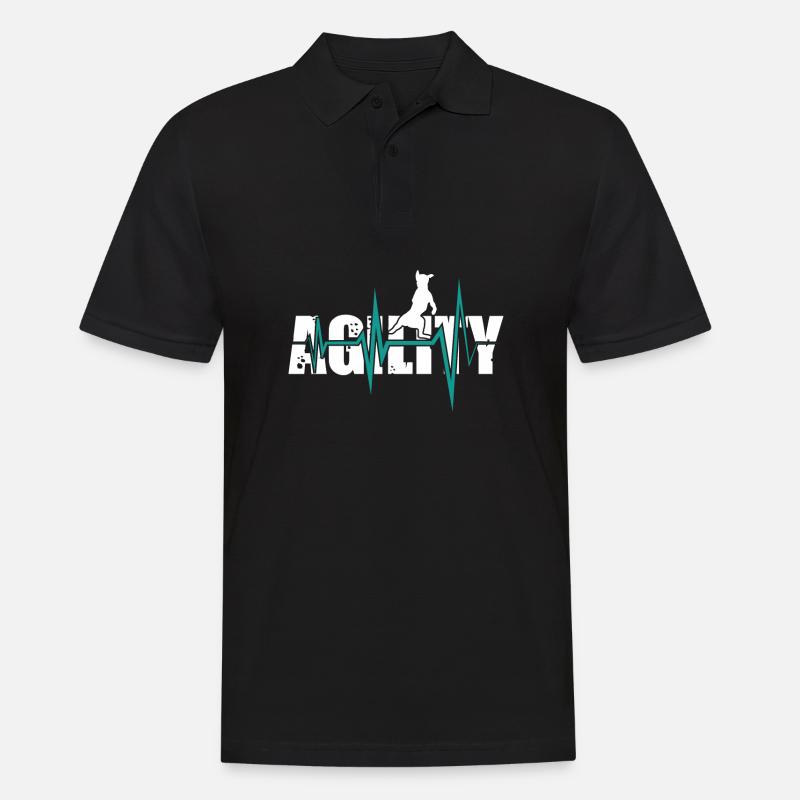 Chiens d'agilité - agilité - Polo Homme - noir