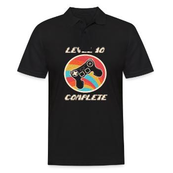 10 Years Birthday Gamer Level 10 Complete - Men's Polo Shirt - black - Front - Kai (181cm)