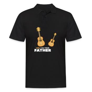 Ukulele und Uke ich bin dein Vater Gitarre Idee - Männer Poloshirt - Schwarz - Vorne - Kai (181cm)