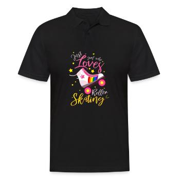 Une fille qui aime les patins à roulettes - Polo Homme - noir - Devant - Kai (181cm)