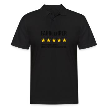 Fahrlehrer Fahrschullehrer Geschenk Bewertungen - Männer Poloshirt - Schwarz - Vorne - Kai (181cm)