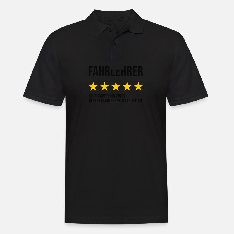 Fahrlehrer Fahrschullehrer Geschenk Bewertungen - Männer Poloshirt - Schwarz