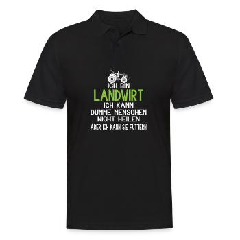 Landwirt Bauer Bauernhof Traktor - Männer Poloshirt - Schwarz - Vorne - Kai (181cm)