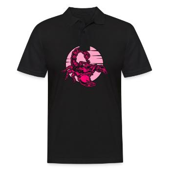 Skorpion Scorpio Sternzeichen - Männer Poloshirt - Schwarz - Vorne - Kai (181cm)