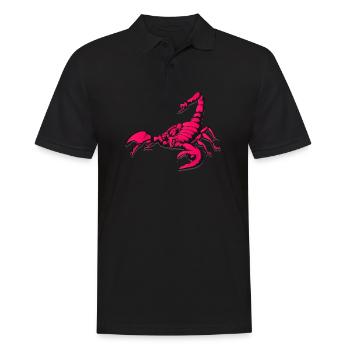 Skorpion Scorpio Sternzeichen - Männer Poloshirt - Schwarz - Vorne - Kai (181cm)