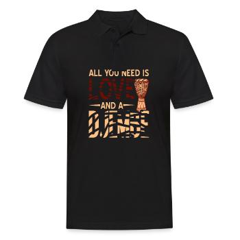 Djembe Alles Was Du Brauchst Ist Liebe Eine Jembe - Männer Poloshirt - Schwarz - Vorne - Kai (181cm)