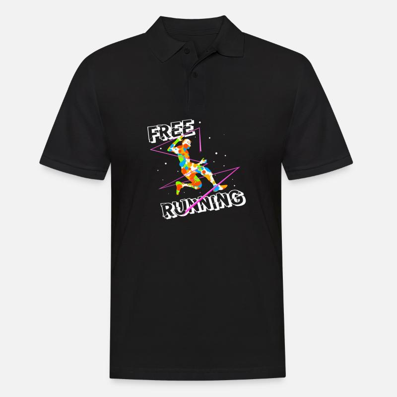 Freerunner - Männer Poloshirt - Schwarz