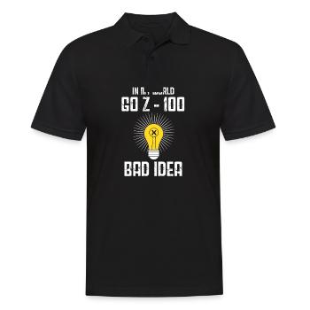 Machinist Cutting machine operator Dreher G0 Z-100 - Men's Polo Shirt - black - Front - Kai (181cm)