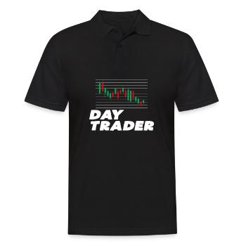 Day Trader - Männer Poloshirt - Schwarz - Vorne - Kai (181cm)