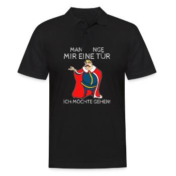 Man bringe mir eine Tür ich möchte gehen Krone - Männer Poloshirt - Schwarz - Vorne - Kai (181cm)