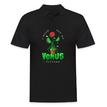I feed my Venus flytrap flies - Men's Polo Shirt - black - Front - Kai (181cm)