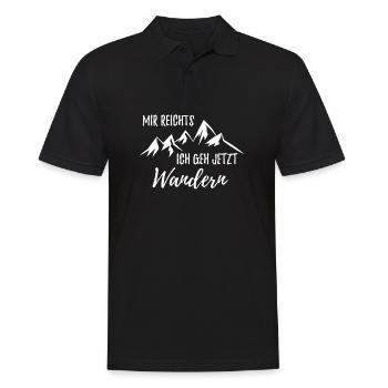 Berge Wandern Bergsteigen Gebirge - Männer Poloshirt - Schwarz - Vorne - Kai (181cm)
