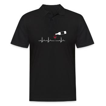 Battement de coeur du vin - Polo Homme - noir - Devant - Kai (181cm)