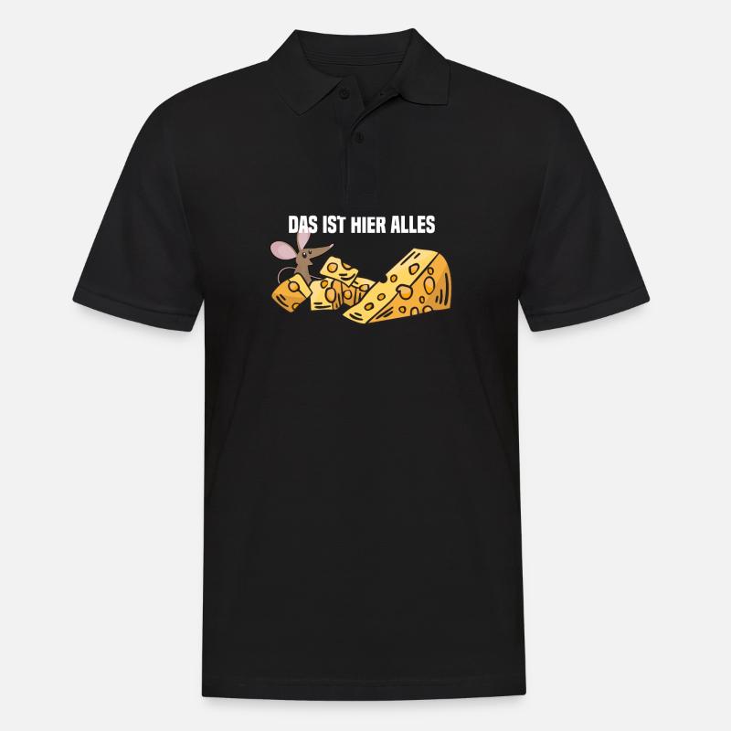 Das ist hier alles Käse - Männer Poloshirt - Schwarz