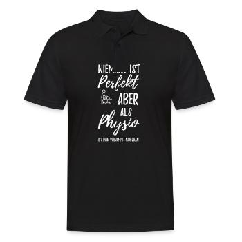 Physiotherapeut Humorvoll Geschenk Spruch Lustig - Männer Poloshirt - Schwarz - Vorne - Kai (181cm)