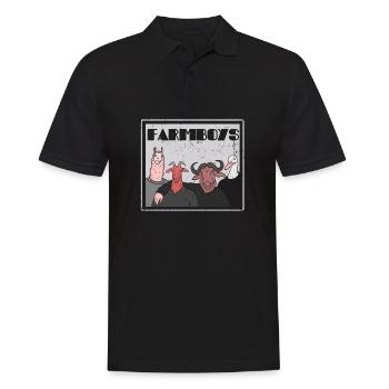 Farm resident - Men's Polo Shirt - black - Front - Kai (181cm)