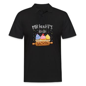 Mir reichts ich geh backen Naschkatze Hobbybäcker - Männer Poloshirt - Schwarz - Vorne - Kai (181cm)