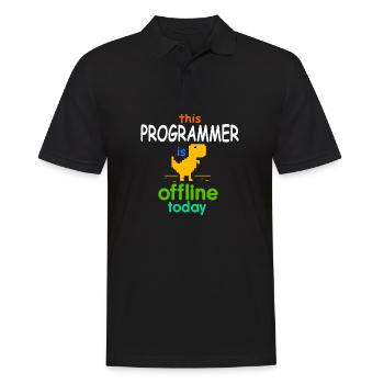 Programmierer ist offline - Männer Poloshirt - Schwarz - Vorne - Kai (181cm)