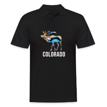 Chemise Elk State du Colorado - Cadeau Elk Hunter - Elk H - Polo Homme - noir - Devant - Kai (181cm)
