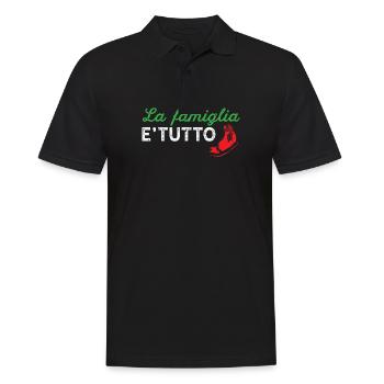 La Famiglia E Tutto Shirt - Italienisches Geschenk - Familie - Männer Poloshirt - Schwarz - Vorne - Kai (181cm)
