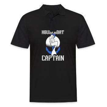 Houseboat Captain Hausboot Kapitän Meerjungfrau - Männer Poloshirt - Schwarz - Vorne - Kai (181cm)