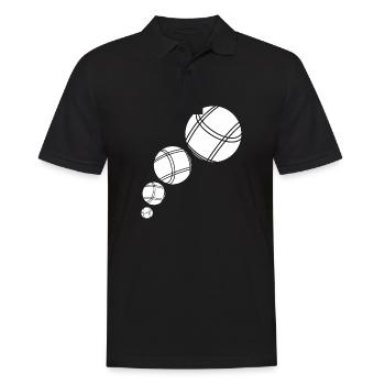 Boules Petanque Boccia Boules - Men's Polo Shirt - black - Front - Kai (181cm)