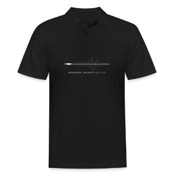 Analog old retro music is fun - Men's Polo Shirt - black - Front - Kai (181cm)
