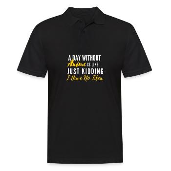 Anime - Men's Polo Shirt - black - Front - Kai (181cm)