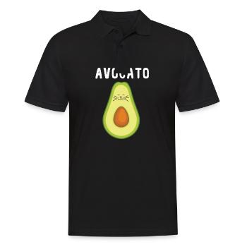 Avocado Guacamole Love Veganer Fan Men Geschenk - Männer Poloshirt - Schwarz - Vorne - Kai (181cm)