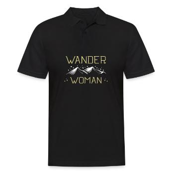 Randonneuse femmes Tshirt Randonnée Femmes - Polo Homme - noir - Devant - Kai (181cm)