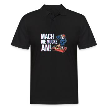 EDM Elektro Musik Lustig Techno Hardstyle - Männer Poloshirt - Schwarz - Vorne - Kai (181cm)