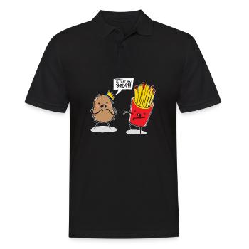 Frère de pommes de terre et frites - Polo Homme - noir - Devant - Kai (181cm)