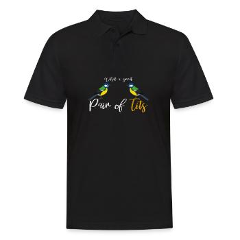 Vögel - Männer Poloshirt - Schwarz - Vorne - Kai (181cm)