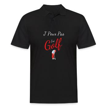 je peux pas j ai Golf Humour - Polo Homme - noir - Devant - Kai (181cm)