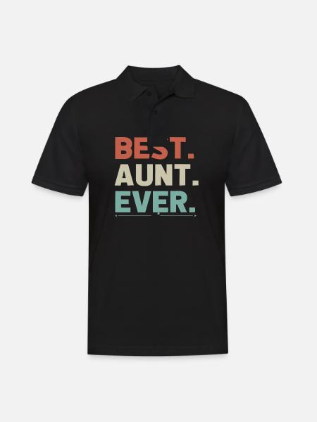 Best Aunt Ever, Aunt Gift, Aunt TShirt, Aunt Shirt - Männer Poloshirt - Schwarz