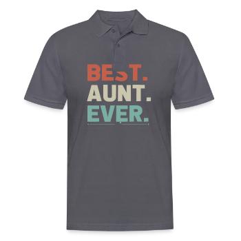 Best Aunt Ever, Aunt Gift, Aunt TShirt, Aunt Shirt - Men's Polo Shirt - charcoal grey - Front - Nico (186cm)